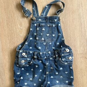 Wonder Nation Blue Heart Print Overalls